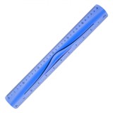 Riglă Plastic 30cm, Albastru, Flexibilă
