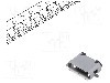 Conector USB B micro, versiune USB 2.0, orizontala, GCT - USB3080-30-01-A