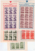 RO-0011-ROMANIA 1945-LP 175a-OSP in bloc de 9-5 blocuri DANTELATE,MNH, Nestampilat