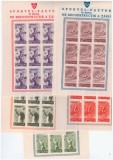 RO-0011-ROMANIA 1945-LP 175a-OSP in bloc de 9-5 blocuri DANTELATE,MNH, Nestampilat