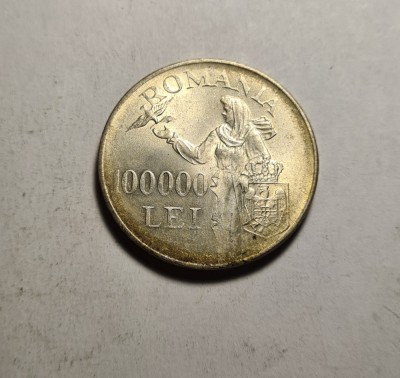 100000 lei 1946 UNC foto