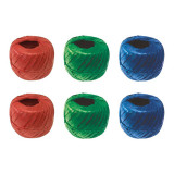 Sfoara rafie panglica 200 g, 2 x rosu, 2 x verde, 2 x albastru, 6 buc / set