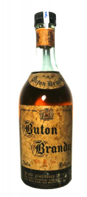 B -RARE brandy vecchia romagna, BUTON BRANDY, CL 75 GR 40 ANI 1950/56 foto