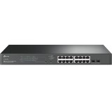 SWITCH TP-LINK 18 porturi JetStream Gigabit Smart Switch with 16-Port PoE+, carcasa metal &quot;SG2218P&quot; (timbru verde 2 lei)