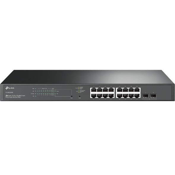 SWITCH TP-LINK 18 porturi JetStream Gigabit Smart Switch with 16-Port PoE+, carcasa metal &quot;SG2218P&quot; (timbru verde 2 lei)