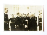 Raritate! Foto document 145 x 102 mm cu ministrul nazist de externe Joachim Von Ribbentrop si premierul ungar Dome Sztojay 1944