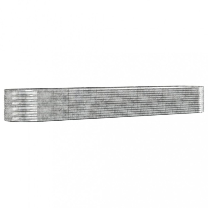 Strat inaltat gradina argintiu, otel vopsit electrostatic