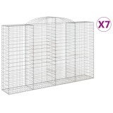 Cumpara ieftin Cosuri gabion arcuite 7 buc, 300x50x180/200 cm, fier galvanizat