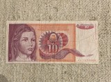 Bancnota 10 dinari 1990 Iugoslavia