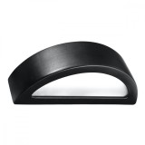 Lampă De Perete Atena Negru Ceramică/Sticlă 1 Bec Semicircular Modern De Interior