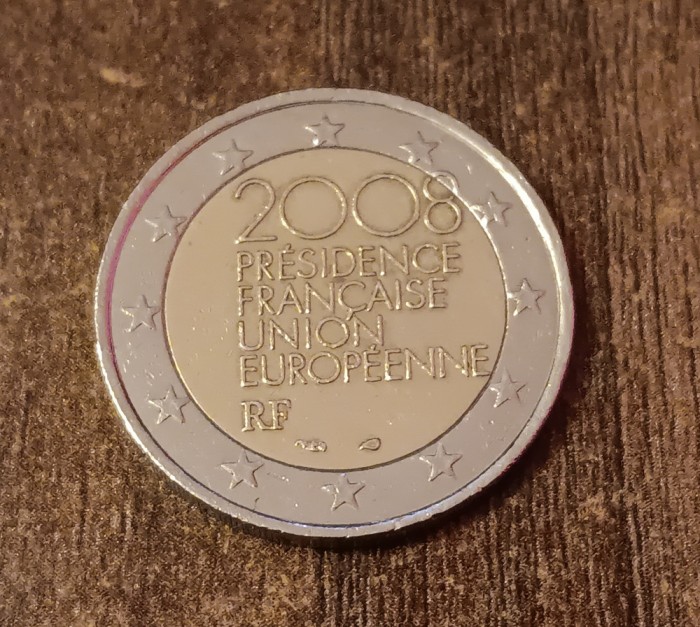 C50 - Moneda foarte veche - 2 euro - Franta - 2008 - omagiala