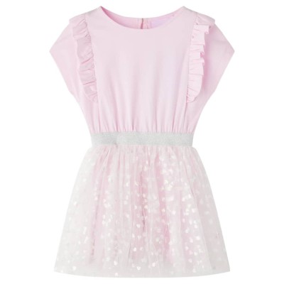 Rochie copii volane, roz deschis, 92 14549 foto