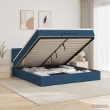 Cumpara ieftin Pat ottoman cu saltea albastru 180 x 200 cm Tesatura