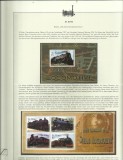 ST KITTS 2004 TRANSPORT TRENURI LOCOMOTIVE PE FILA DE ALBUM MNH
