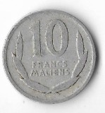 Moneda 10 francs 1961 - Mali