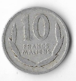 Moneda 10 francs 1961 - Mali foto