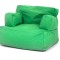 Fotoliu tip para, Big Bean Bag, textil umplut cu perle polistiren, verde, 80 x 80 x 70 cm