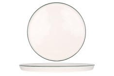 Rinart Farfurie pentru cină - Green Edge - Porţelan - 28 cm - set de 6