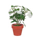 Ghiveci decorativ cu Trandafir artificial, 8.5x21 cm, ATU-086744, Oem