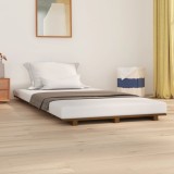 vidaXL Cadru de pat, maro miere, 90x200 cm, lemn masiv de pin