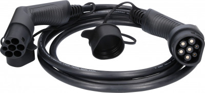 Cablu Electric Incarcare Auto Efuturo, Type 2 to Type 2, 22kW, 32A, 400V, 3m foto