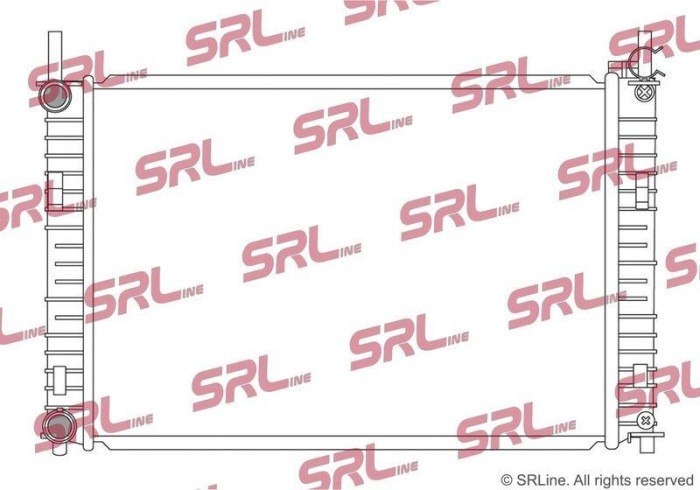 Radiator Ford Fiesta 08, Fusion; Mazda 2 07, motor: 1.4 Tdci, intrare - conector rapid, 501x340x17, SRLine, Aluminiu/ Plastic brazat, 1214085; 1221705