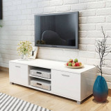 VidaXL Comodă TV, alb extralucios, 140 x 40,5 x 35 cm