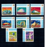 Ajman 1970 - Expo Osaka, arhitectura futuristica, serie nedantelata neuzata
