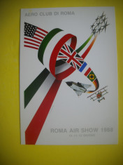 HOPCT 66230 MITING AVIATIC ROMA AIR SHOW ITALIA 1988 -AVION -NECIRCULATA foto