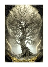 Sticker decorativ, Copac, Gri, 85 cm, 6439ST