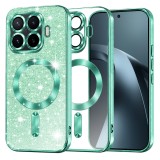Husa Glitter MagSafe Asteroid GSM pentru Xiaomi 17T Pro, Verde Deschis