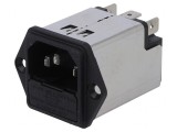Conector Alimentare AC Soclu Tată 1A 250VAC IEC 60320