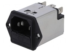 Conector Alimentare AC Soclu Tată 1A 250VAC IEC 60320