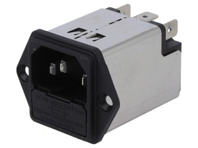 Conector Alimentare AC Soclu Tată 1A 250VAC IEC 60320 foto