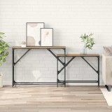 vidaXL Masă de consolă 2 pcs Stejar Artizanal 100 x 28 x 75 cm 882887