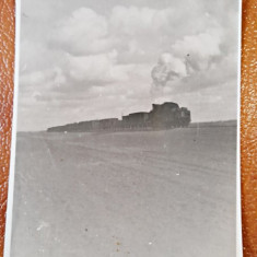 Fotografie tren cu locomotiva cu abur, perioada comunista