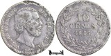 1855, 10 Cents - Willem al III-lea - Regatul Țărilor de Jos | KM 80, Europa, Argint