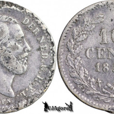 1855, 10 Cents - Willem al III-lea - Regatul Țărilor de Jos | KM 80