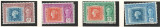 Mauritius 1947 Mi 217/20 MNH - 100 de ani de timbre, Nestampilat