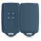 Husa Cheie Auto pentru Renault 4 Butoane - Smart Key, Kwmobile, Albastru, Silicon, 48035.202
