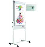 Flipchart magnetic, 120 x 75 cm, cu rotile, SMIT Combi, Smit Visual Supplies