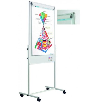 Flipchart magnetic, 120 x 75 cm, cu rotile, SMIT Combi foto