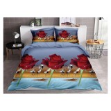 Cumpara ieftin Lenjerie de Pat Bumbac Satinat 3D cu 4 Piese- SIPRB-481