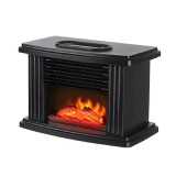 Cumpara ieftin Aeroterma portabila cu efect semineu, cu telecomanda, incalzire instant, dimensiuni 22.3x12.5x14.5 cm, negru