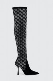 Karl Lagerfeld cizme PANDARA II femei, culoarea negru, cu toc cui, KL31386