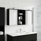 vidaXL Set dulap baie cu raft 3 pcs 126 x 16 x 62.5 cm Lemn compozit 3403833