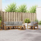 vidaXL Set de canapele de exterior 7 pcs Gri natural și deschis 3366059
