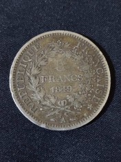 Franța 1849 A &ndash; 5 franci &ndash; monedă de argint #5