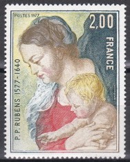Franta 1977 - 400 de ani de la nașterea lui Peter Paul Rubens, MNH