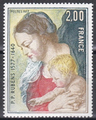 Franta 1977 - 400 de ani de la nașterea lui Peter Paul Rubens, MNH foto